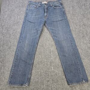 Levi's 505 Jeans Mens 38x32 Blue Straight Fit Medium Wash Classic